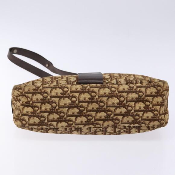 DIOR Trotter Canvas Shoulder Bag Brown Gold - Picture 9 of 12